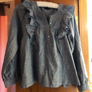 Denim blouse long sleeve